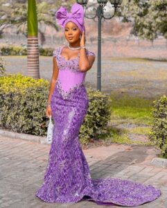 Purple Stylish Owambe Outfit 