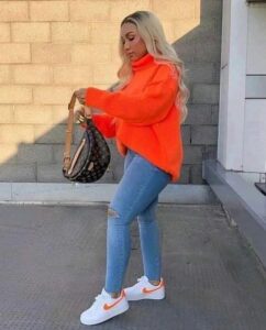 Combining trending Orange outfit 