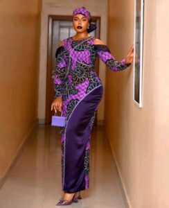 Well Styled Ankara long gown for ladies 