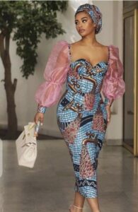 Well Styled Ankara long gown for ladies 