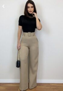 Work outfit with plain trouser for ladies 