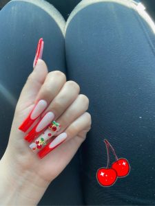 Cute Cherry nails