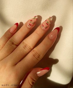 Cute cherry nails 